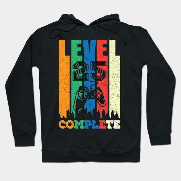 25th Birthday Level 25 Complete Gamer Gift Hoodie by SinBle